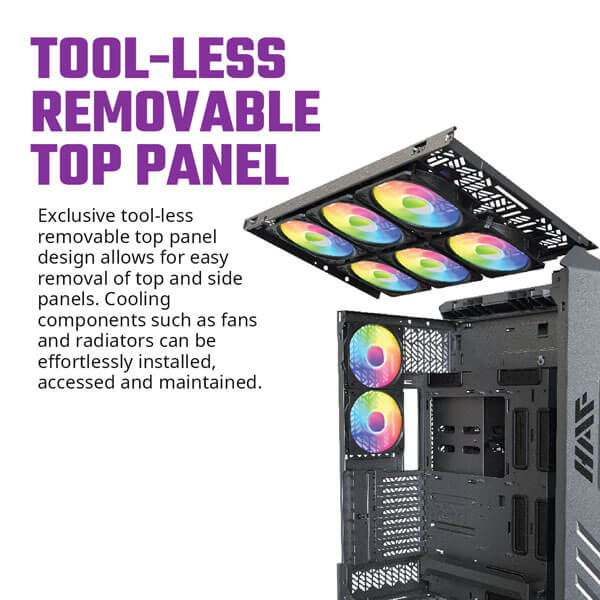 Cooler Master HAF 700 Titanium Grey ARGB E-ATX Full Tower Case